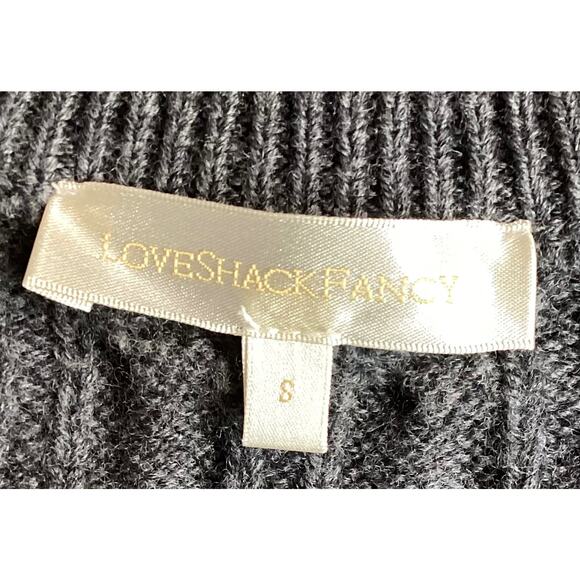 Loveshackfancy 'Chapelle' Black Crop Sweater Size S - Picture 4 of 4